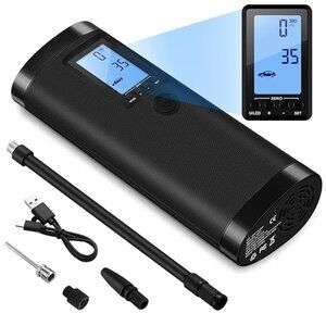 Mini Electric Bike Tire Pump – 120 PSI, Digital, USB rechargeable